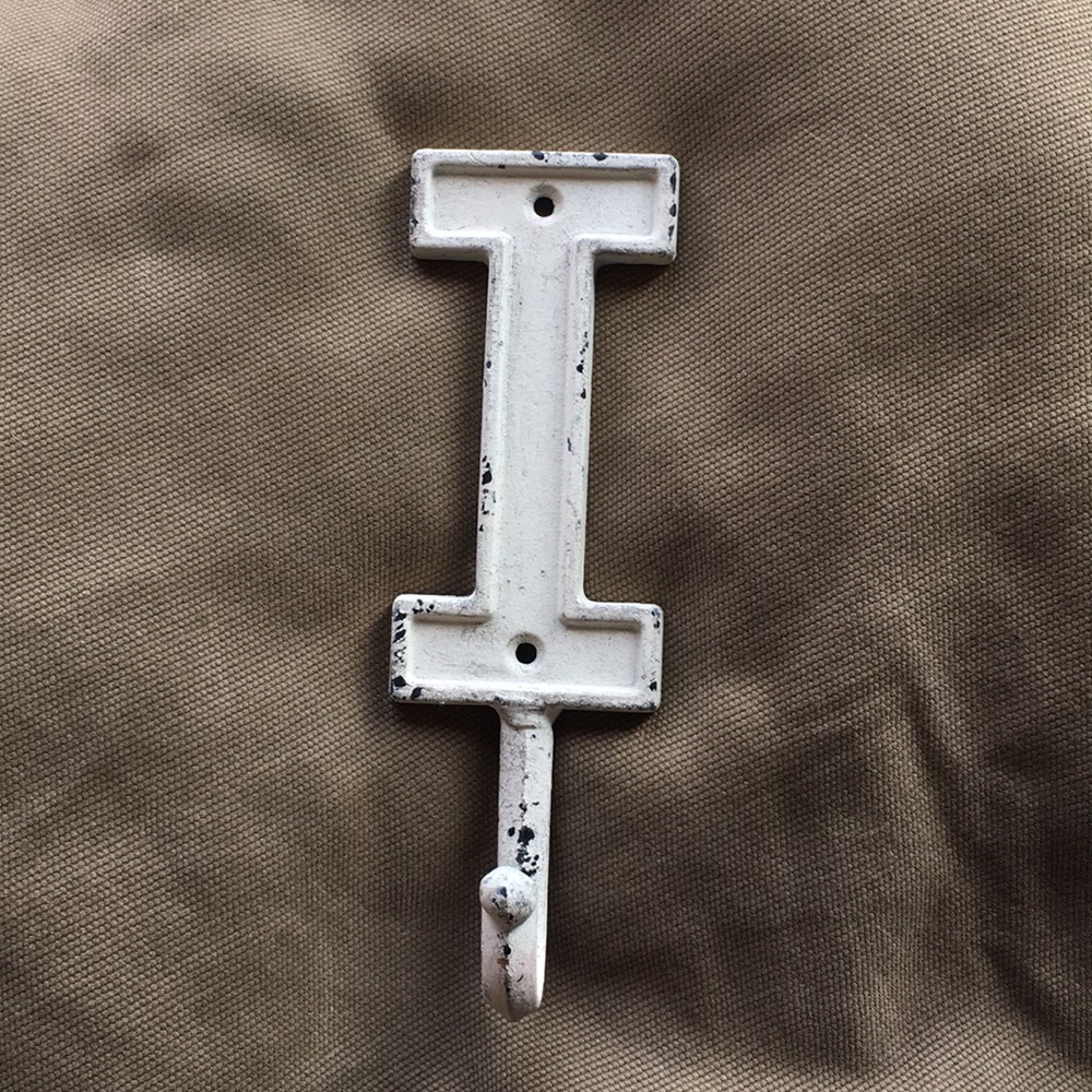 COPY - Distressed Ivory 7” Cast Iron Letter I Wal…